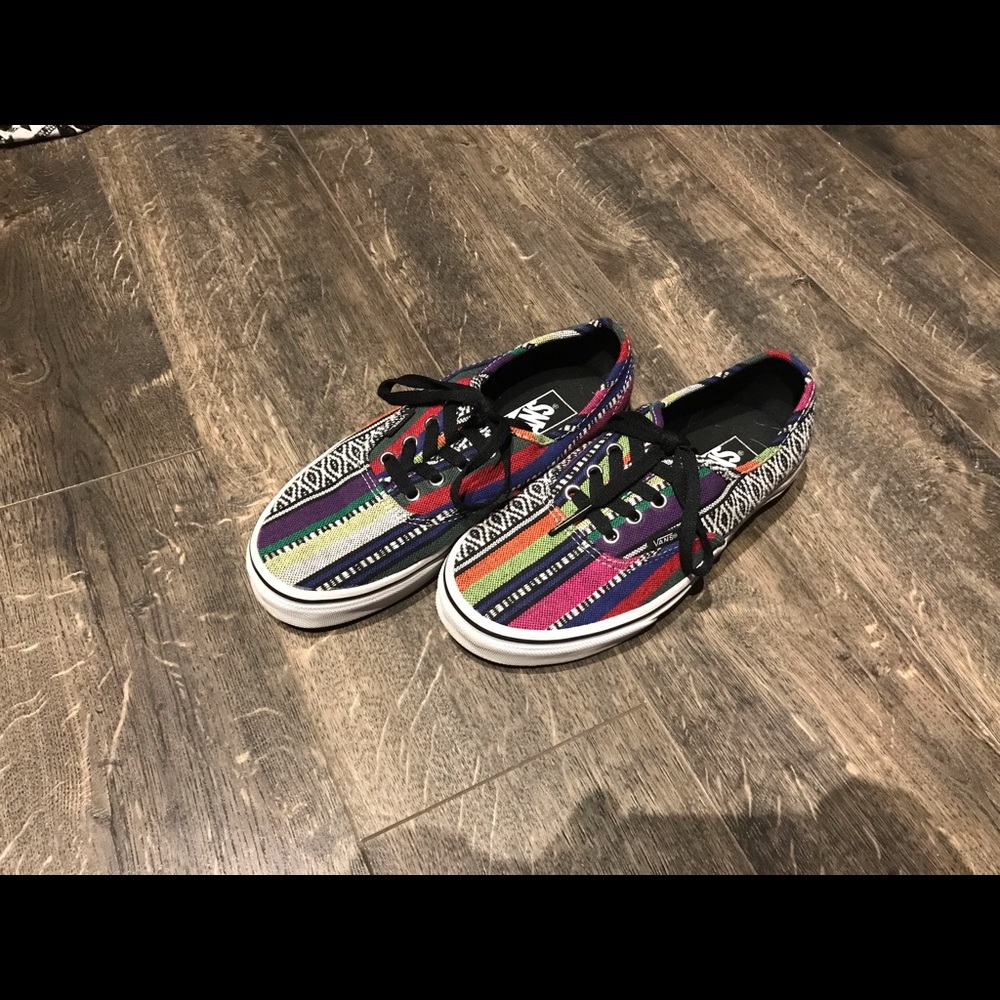 Colorful/Rainbow Aztec Print Vans